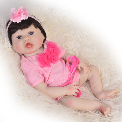 

Lifelike 11 Inch Mini Cute Reborn Doll Full Silicone Body Handmade Open Eyes Baby Alive Doll Boy And Girl Kid Gift Free Shipping