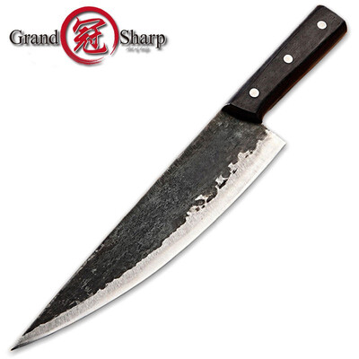 

Grandsharp 85 Inch Handmade Chinese Chef Knife Clad Forged Steel Boning Slicing Butcher Kitchen Knives Made in China Kitchen Tool