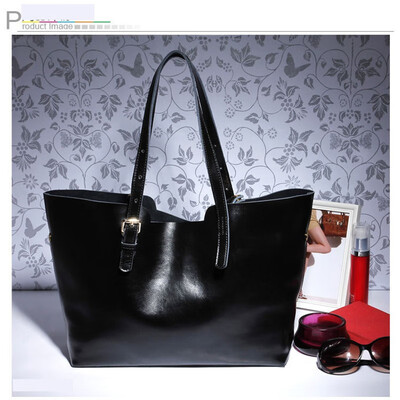 

New spring summer Europe&large capacity shoulder bag soft leather shoulder bag fashion handbag street handbag beach