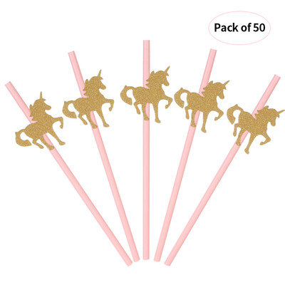 

50pcsset Glitter Color Disposable Paper Drinking Straws for Birthday Wedding Swimming Pool Party Decorations Supplies--Bone