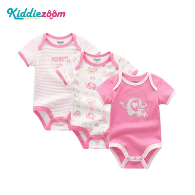 

Baby Girls Clothes Bodysuits Newborn Unicorn Cotton Baby Boys Clothes Rompers Short Sleeve O-Neck Clothing Sets 0-12M 3PCSLot