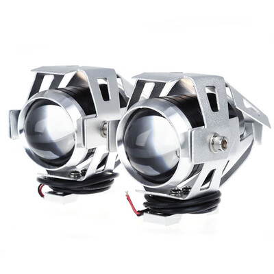 

2pcs U5 3000LM 125W Upper Low Motorcycle Headlight LED Motorbike Fog Lamp Spot Light
