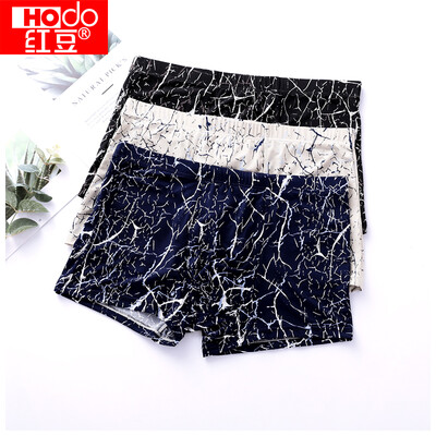 

Red Bean 2019 Spring&Summer New Mens Underwear Super Thin Ice Silk Light&Breathable Fragmentation Printing Youth Sports Boxer Shorts 215 Tricolor Set 17090