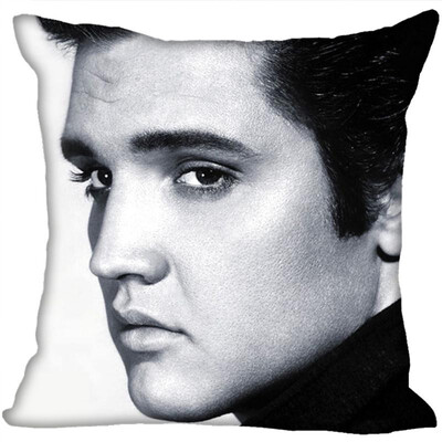

Elvis Pillow Cover Bedroom Home Office Decorative Pillowcase Square Zipper Pillow Cases Satin Fabric No Fade