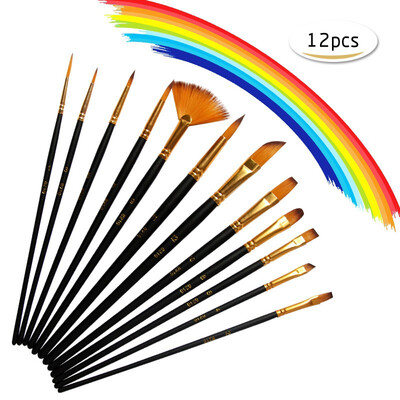 

NeillieN Watercolor Painting Brushes Art Brushes Nylon Brushes12 Suits Watercolor acrylic brushBrush Suit Painting Supplies