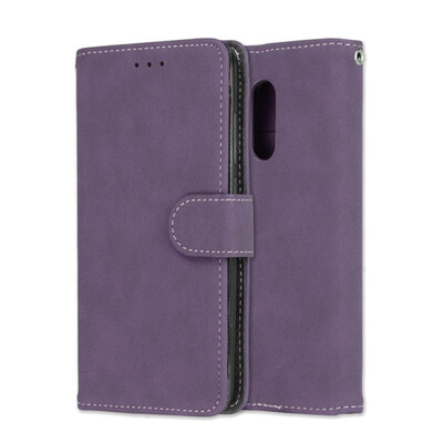 

MOONCASE Millet Red Rice Note 5 Red Rice 5 Plus Vintage Scrub 3 Card Case - Purple
