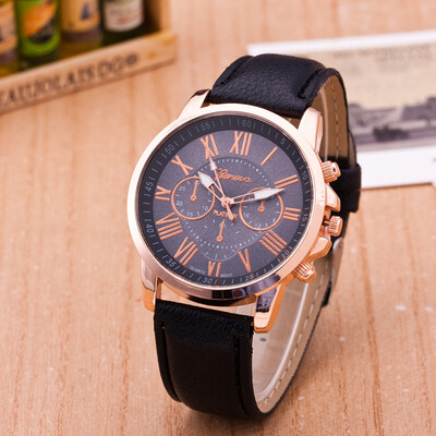 

2018 New Women Fashion Luxury Leisure Set Auger Leather Analog Stainless Steel Quartz Watch