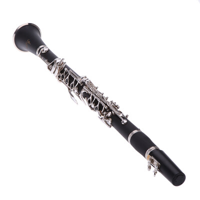 

Clarinet Bakelite 17 Key B♭ Flat Soprano Nickel Plating Exquisite with Cleaning Cloth Gloves 10 Reeds Screwdriver Woodwind Instrum