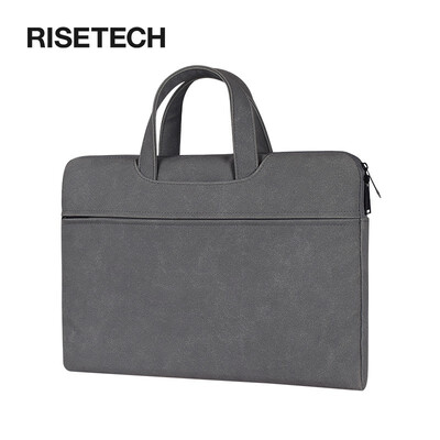 

RISETECH 133inch Waterproof PU Leather Laptop bag handbag for Women&Men Laptop Sleeve Case Bag for Macbook Dell Asus HP Ac