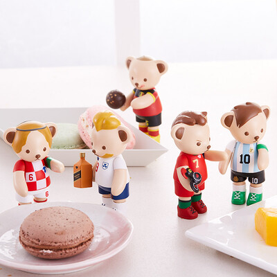 

Teddy Bear Collection hand-held blind box athlete series Q version toy doll secondary trend trend hand-made desktop ornaments single random hair