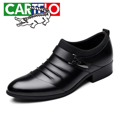

Cartier crocodile CARTELO casual shoes mens fashion anti-wrinkle craft mens shoes set foot business casual shoes low to help with buckles single shoes 1069 black 41