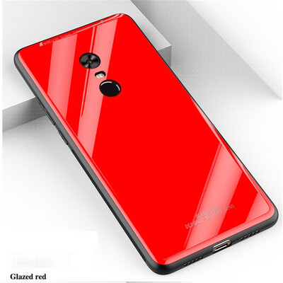 

Goowiiz Phone Case For Xiaomi Redmi 4A4X55 Plus5A Luxury Fashion Tempered Glass Slim Cover Soft edge Anti fall