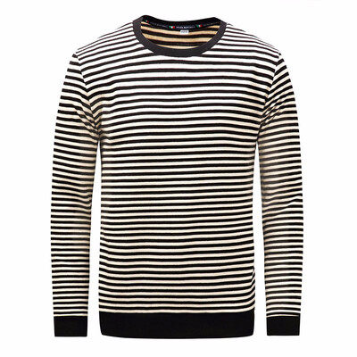 

Autumn Winter Long Sleeve Thick T Shirt Men Striped Casual Homme Tee Shirt 100 Cotton Brand Tshirt