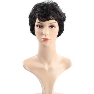 

Body Wave Human Hair Wigs 8inch Swiss Lace Short Wigs Brazilian Hair