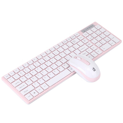 

Ling snake wireless keyboard&mouse set wireless mouse keyboard set chocolate ultra-thin key cap office set MK316 pink