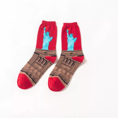 

Aa-shop Men Women Art Color Mid tube Socks