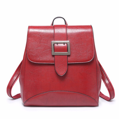 

Luxury PU Leather Backpack Women Student School Bags for Teenage Girls Vintage Woman Back Pack Large Capacity Travel Bagpack Bag