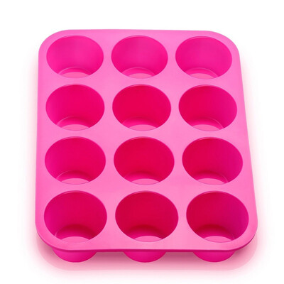 

Silicone Muffin Pan 12-Cup Nonstick Cupcake Baking Tin Bake The Large Size Perfect Shaped Muffins No Sticking&Easy to Clean