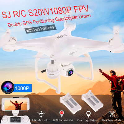 

SJ RC S20W1080PGPS FPV Adjustable 1080P HD Camera Wide Angle RTF Double GPS Positioning Altitude Hold Drone W Two Batteries