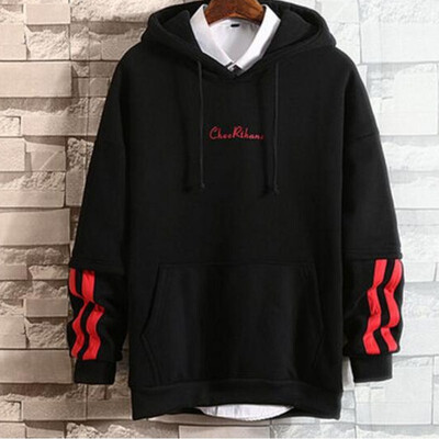 

Mens Autumn Hooded Hoodie Korean Sweater Mens Growth Sleeve Loose Clothes Spring&Autumn Student Jacket Trend