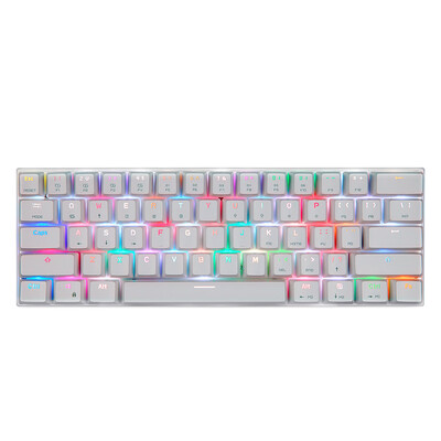 

CK62 BT30 Wired RGB Mechanical Keyboard for Tablet Laptop Smartphone White&Red Shaft