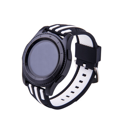 

Stripes Watch Band for Samsung Gear S3 Frontier Sport Silicone Rubber WatchStrap