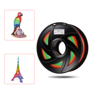 

PLA 3D Printer Filament Color Changing Rainbow Multicolor 175mm 1kg Spool Dimensional Accuracy - 002mm 1 Roll Color Random