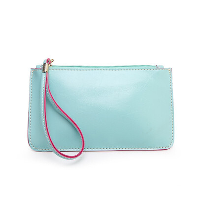 

New Pattern Top-quality PU Leather Pure color Square Shape soft surface Female Wallet Coin bag Key case