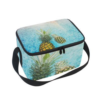 

ALAZA Lunch Box Insulated Pineapple Fruit Lunch Bag Large Cooler Tote Bagfor Men Women