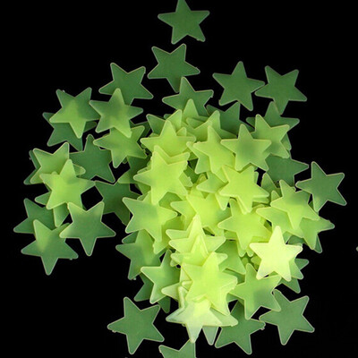 

Romantic Noctilucent Star Shape Sticker Festivel Fluorescent Stickers 3d Wall Decoration Stick Sweet Night Stars