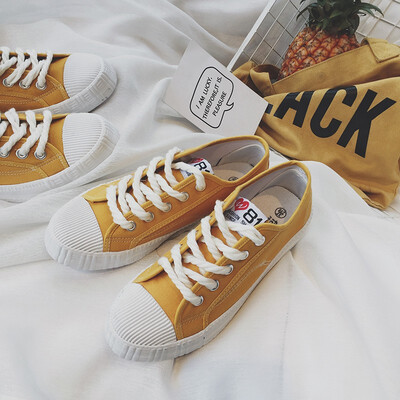 

Mens Canvas pinkycolor casual shoes Lace-up student shoes