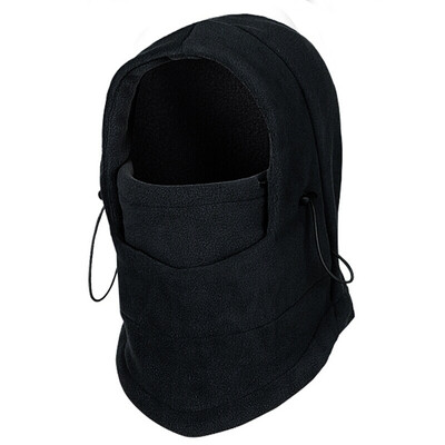 

Xingyu windproof hat bib riding fleece mask outdoor men&women winter warm thickening cold neck hooded face hat M04 black