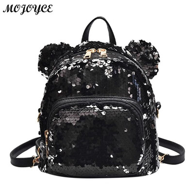 

Shining Women Sequins Backpacks Teenage Girls Travel Large Capacity Bags Portable Party Mini School Bags Shoulder Bag for Lady