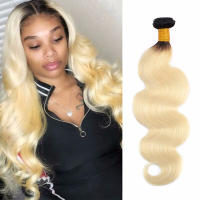 

Nami Hair Ombre Color T1B613 Brazilian Hair Body Wave 4 Bundles Black Roots Blonde 100 Remy Human Hair Extensions