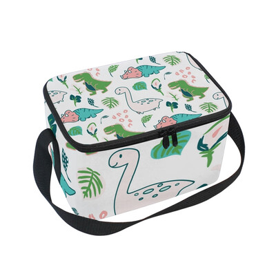 

ALAZA Insulated Lunch Box Cute Dino Lunch Bag for Men Women Portable Tote Bag Cooler Bag