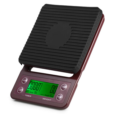 

5kg05g Coffee Drip Scale Accurate Electric Kitchen Scale with Large Clear LCD Display Coffee Scale with Timer&Tare Function