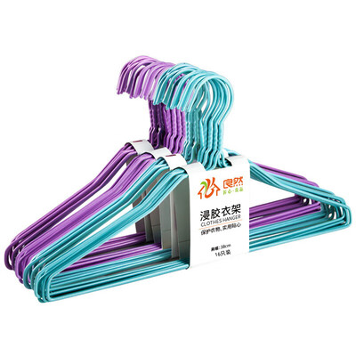 

Good clothes hanger dip plastic drying rack clothes hanging dry&wet dual-use adult children clothes hanging clothes support 6005 16 Pack