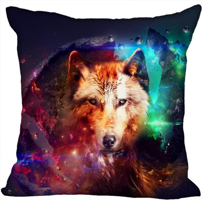 

Wolf Pillow Case High Quality New Years Pillowcase Wedding Decorative Pillow Cover Gift For Children 35x35CM