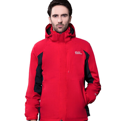 

El Monte ALPINT MOUNTAIN Jackets Men&Women Couples FallWinter Three-in-One Jackets Fleece Warm Two-piece 630-619 Red XL