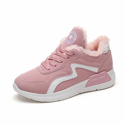 

2019 Top Women Casual Shoes Women Shoes Fashion Lace-Up Casual Flats Gray Shoes Winter Sneakers Platform Shoes Womens