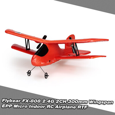 

Flybear FX-808 24G 2CH Remote Control Glider 300mm Wingspan EPP Micro Indoor RC Airplane RTF