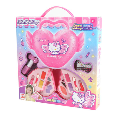 

Hello Kitty Hellokitty Childrens Cosmetics Beauty Makeover Love Bags Blush Makeup Toys Gift Girl KT-8540 Childrens Day Gifts