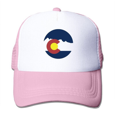 

Mountain Colorado Flag Round Mesh Unisex Adult-one Size Snapback Trucker Hats