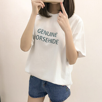 

City Plus CITYPLUS 2019 new summer offset printing student letter printing short-sleeved T-shirt female CWTD191208 white M