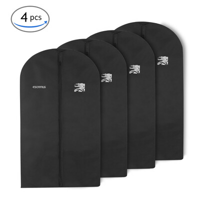 

Esonmus Black 100 60cm Non-Woven Hanging Garment Clothes Bags Dustproof Moistureproof Mothproof Dress Suit Covers with PVC Windo