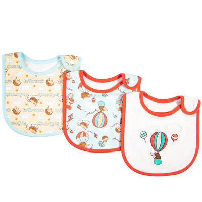 

3 Pack Baby Bibs 100 Organic Cotton Drooling Teething Feeding Bib Soft Super Absorbent With Snap Button For 0-36 Months Girls Boy