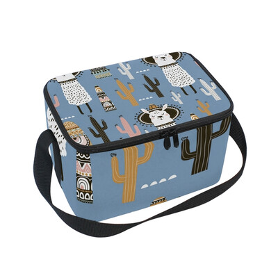 

ALAZA Lunch Box Vintage Llama Insulated Lunch Bag Large Cooler Tote Bagfor Men Women