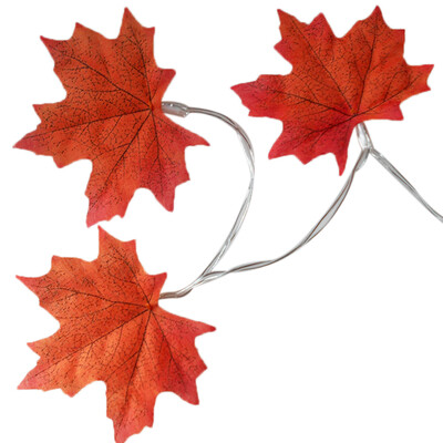 

UpperX String Maple Leaves Fairy Garland String Lights Battery Operated Helloween Garden Home Christmas Tree Decoration Lighting