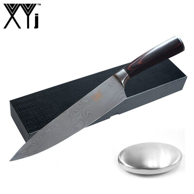 

XYj Brand Stainless Steel Knife Kitchen Tools 3 Piece Set Pattern Blade 8" Chef Kitchen Knife And Gift BoxStainless Steel Soap
