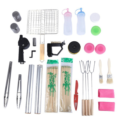 

Outdoor Camping Barbecue Tools Set Contains 16 Different Kinds of BBQ Accessories
